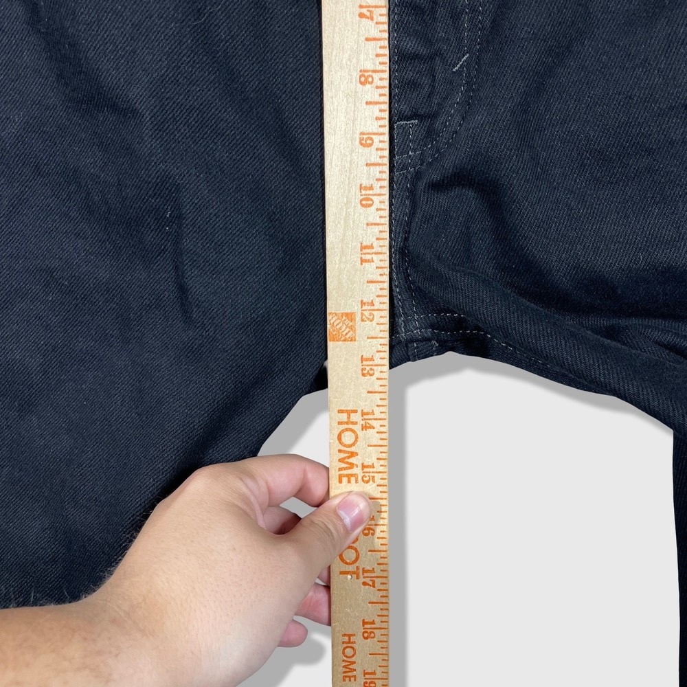 Levi's 505 Regular Fit Jeans Mens 36x34 Black Denim Classic Workwear - Picture 7 of 9